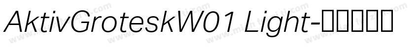 AktivGroteskW01 Light字体转换